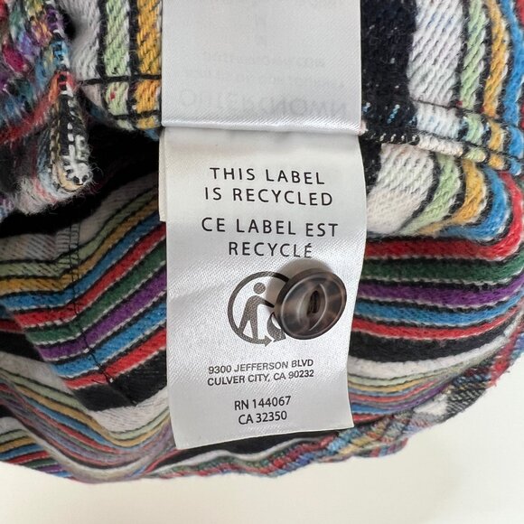 Outerknown Blanket Shirt Sierra Flannel Oversized Plaid Light Shacket Top Pride - Picture 6 of 10